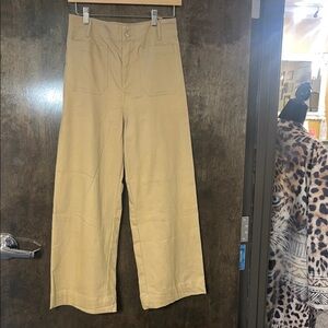 Tan Wide-Leg Pants